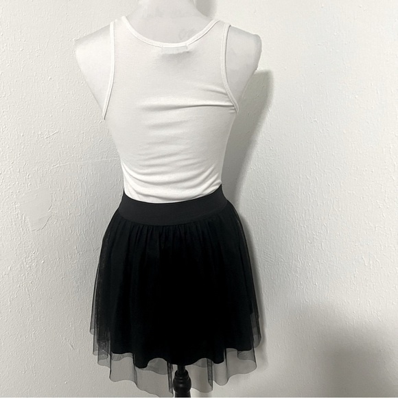 Love Culture Black White Mini Tutu Lined Sleeveless Tank Dress Casual Punk - Picture 4 of 8